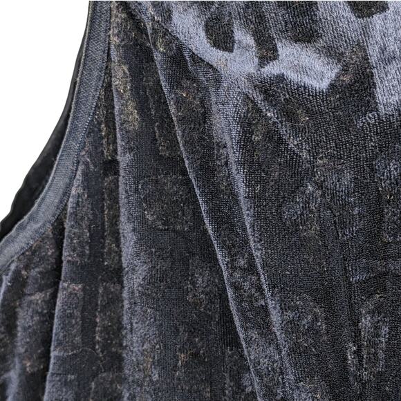 Vintage 1990s Lot 2 Glam Snakeskin Velour Burnout Damask MAXI DRESSES by JALATE - Picture 7 of 9